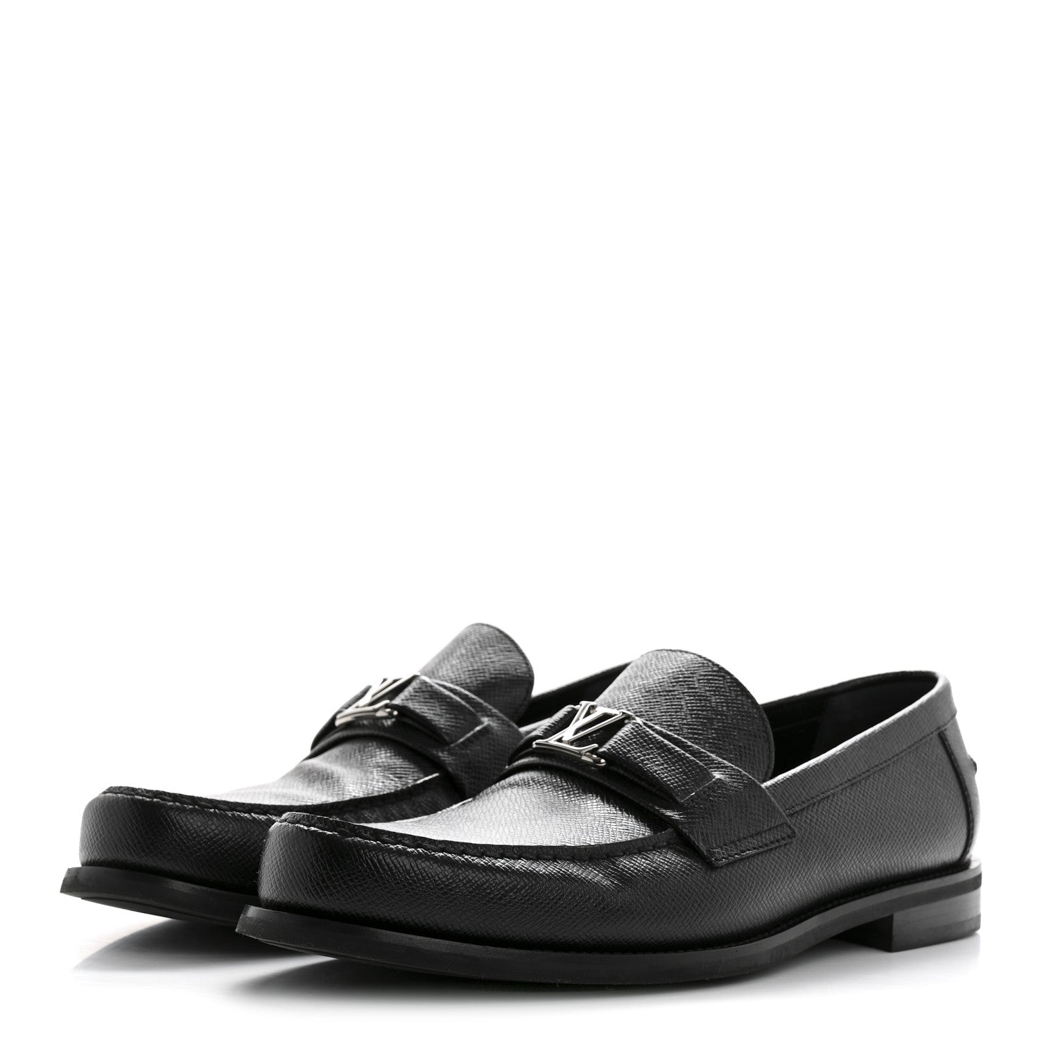 Louis Vuitton Taiga Mens Loafers 9 Black 4 of 10