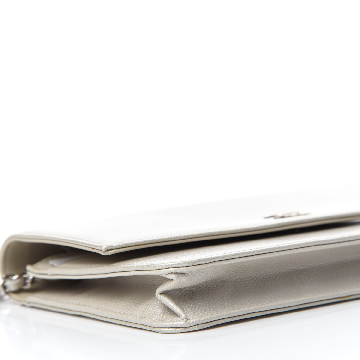 Chanel Caviar Sevruga Wallet on Chain WOC Silver 6 of 15