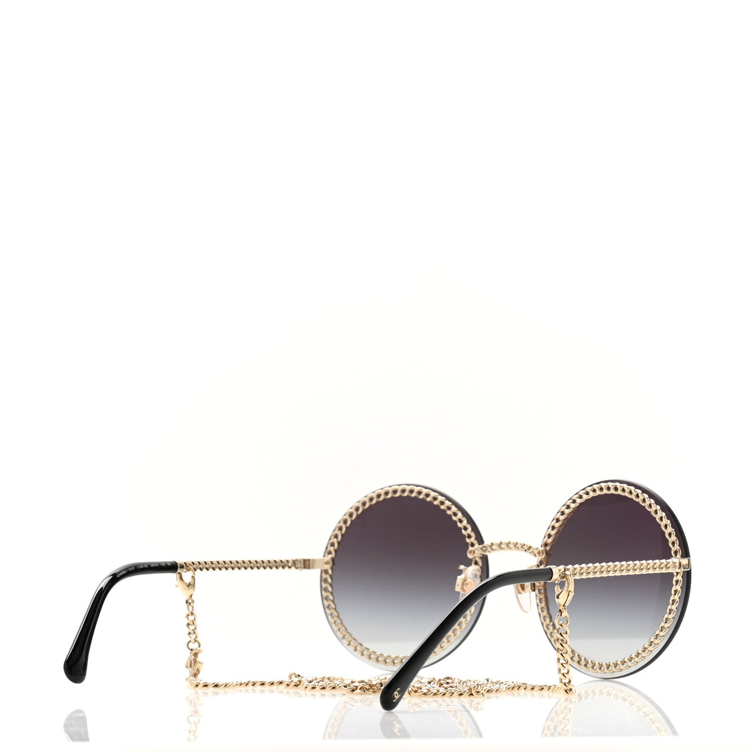 Chanel Round Chain Sunglasses 4245 Gold 4 of 9