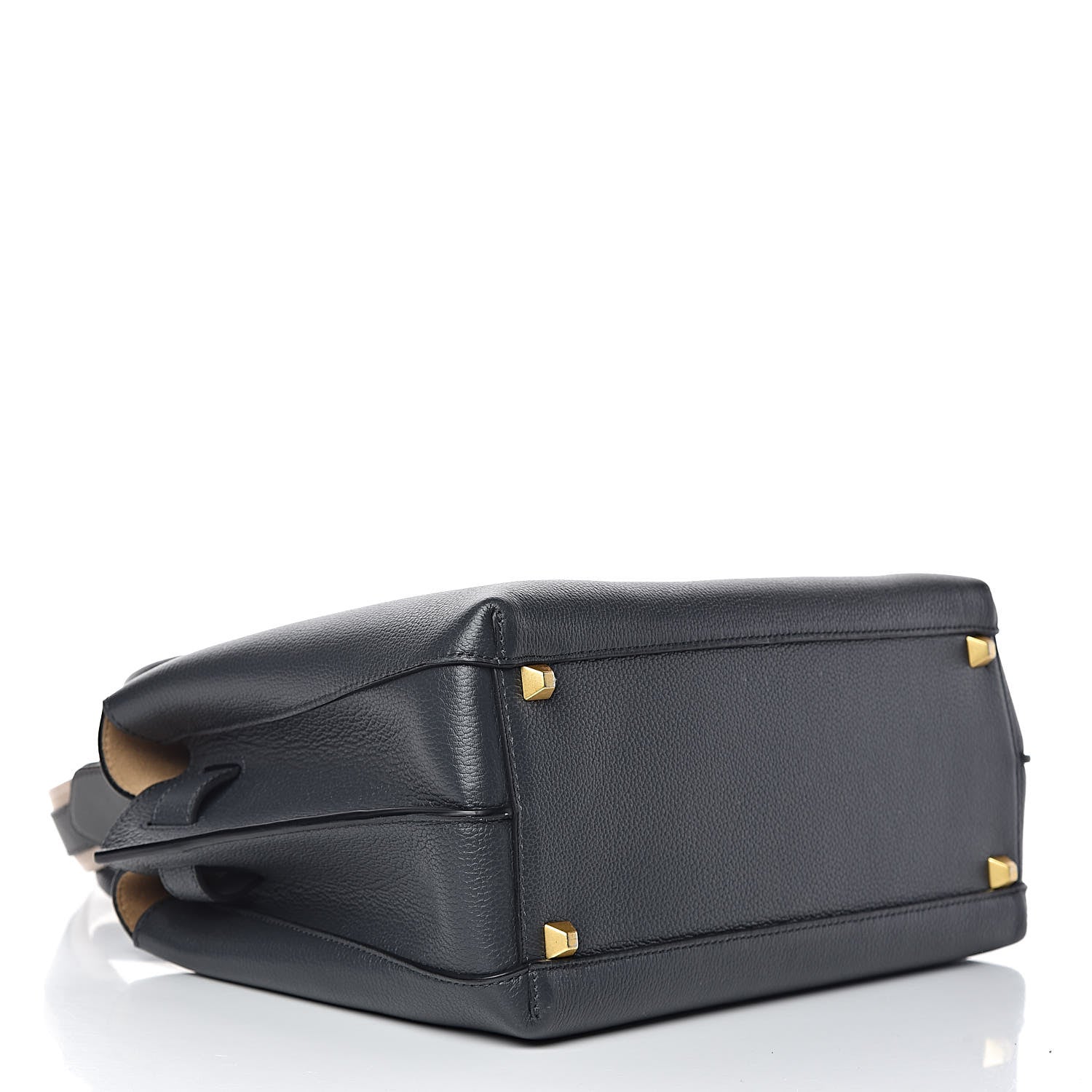 MCM Grained Calfskin Medium Milla Tote Phantom Grey 4 of 17