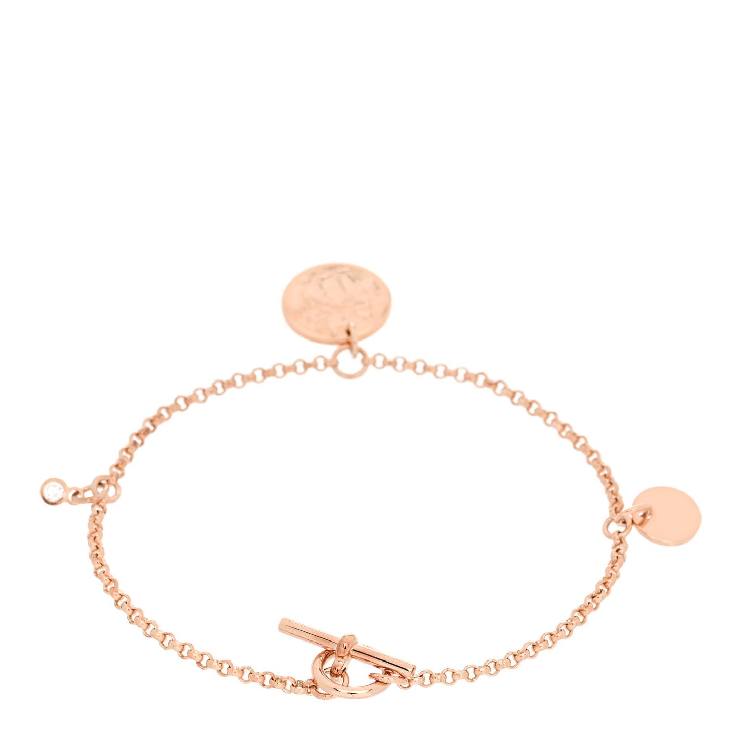 18K Rose Gold Diamond PM Ex-Libris Bracelet ST