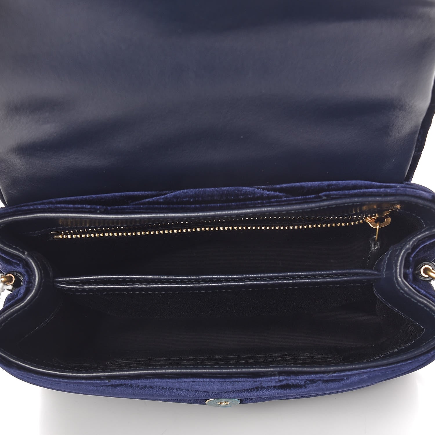 Saint Laurent Velvet Y Quilted Monogram Toy Loulou Crossbody Bag Navy 7 of 8
