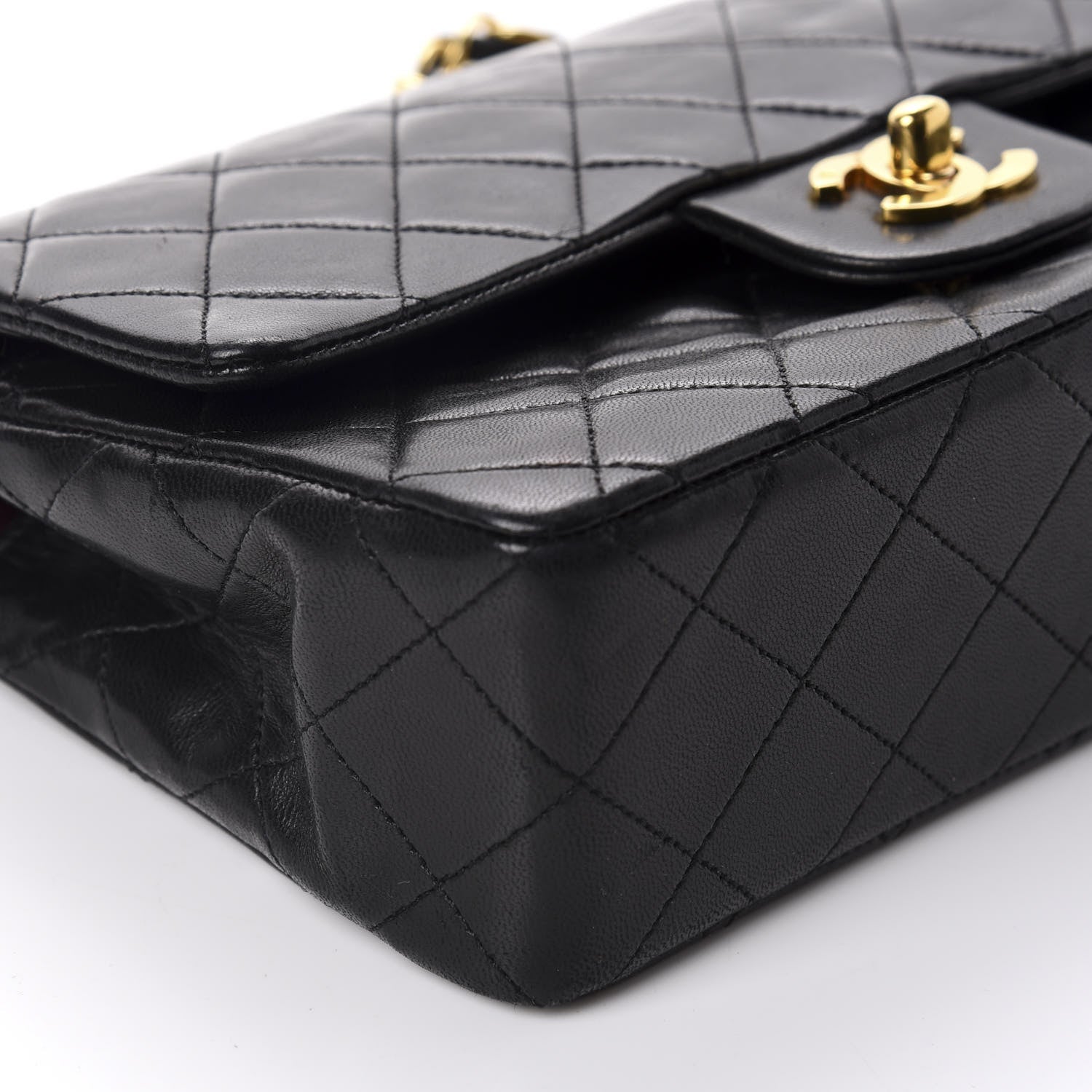 Chanel Lambskin Quilted Small Double Flap Black 6 of 11