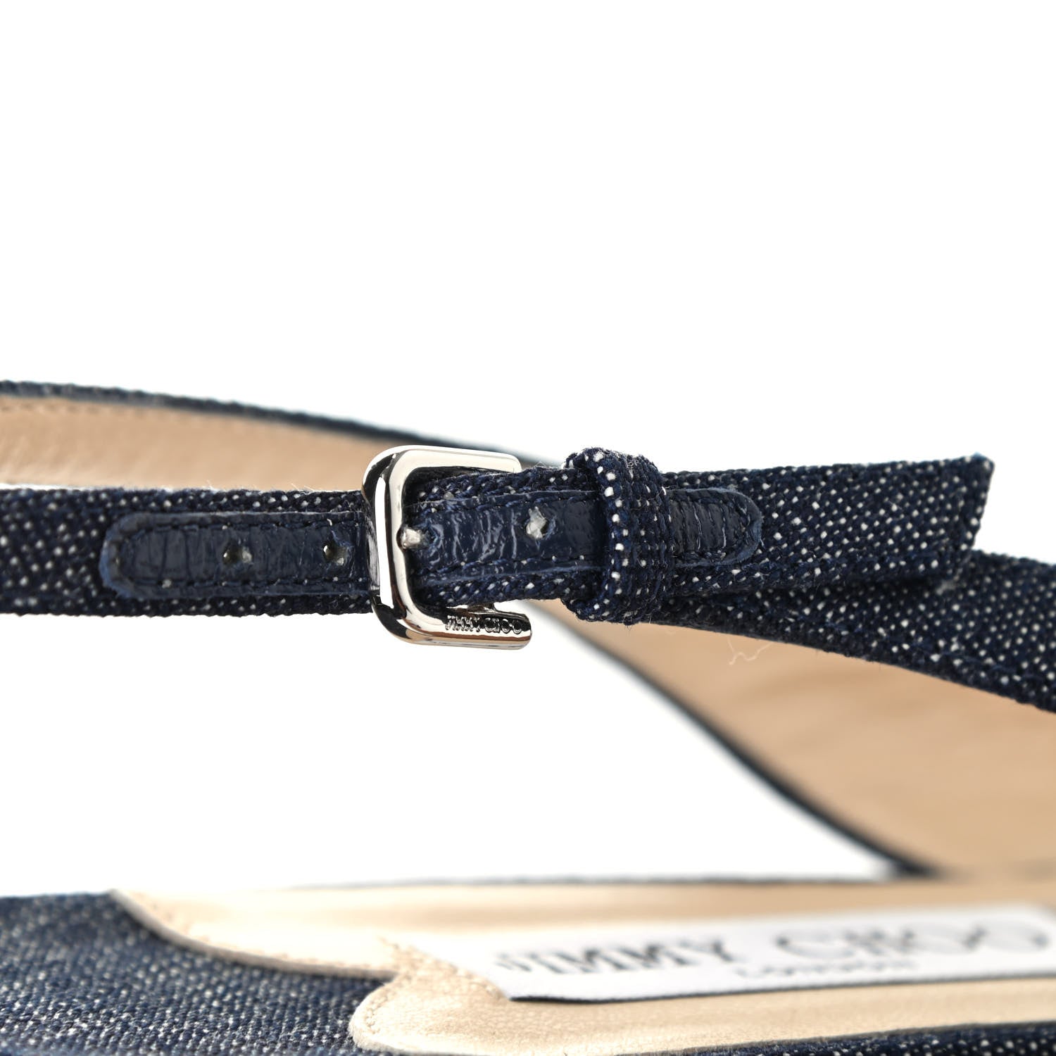 Jimmy Choo Denim Erin Slingback Flats 39.5 Indigo 8 of 8