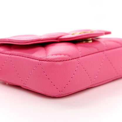 Chanel Lambskin Enamel Quilted Mini Chain Belt Bag Pink 9 of 10