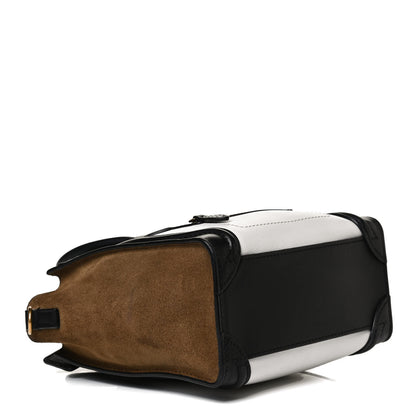 Celine Smooth Calfskin Suede Nano Tri-Color Luggage White 5 of 16
