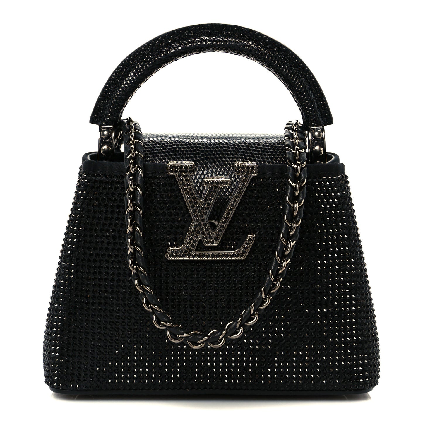 Swarovski Crystal Satin Lizard Nano Capucines Black