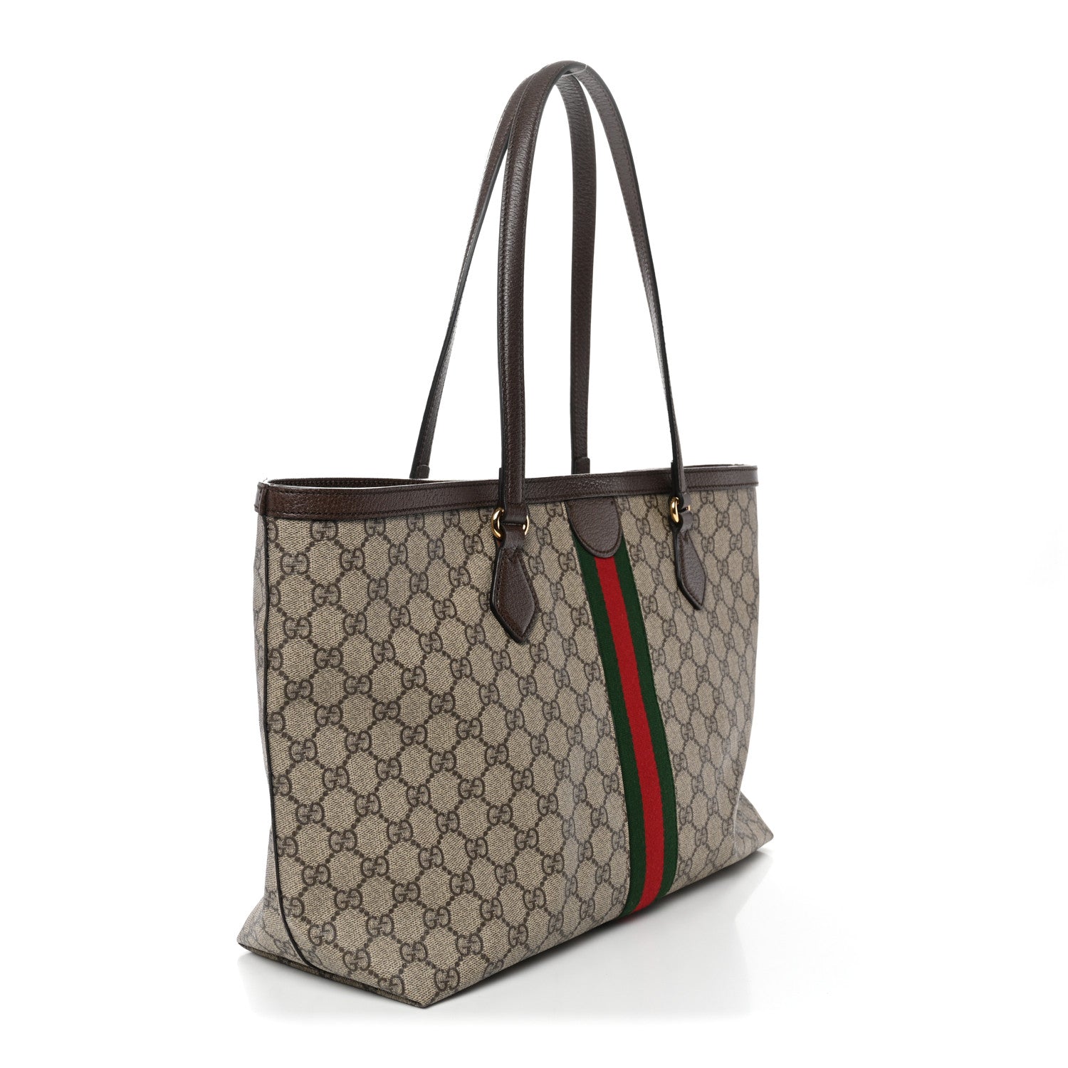 Gucci GG Supreme Monogram Medium Ophidia Shopping Tote Brown 3 of 10