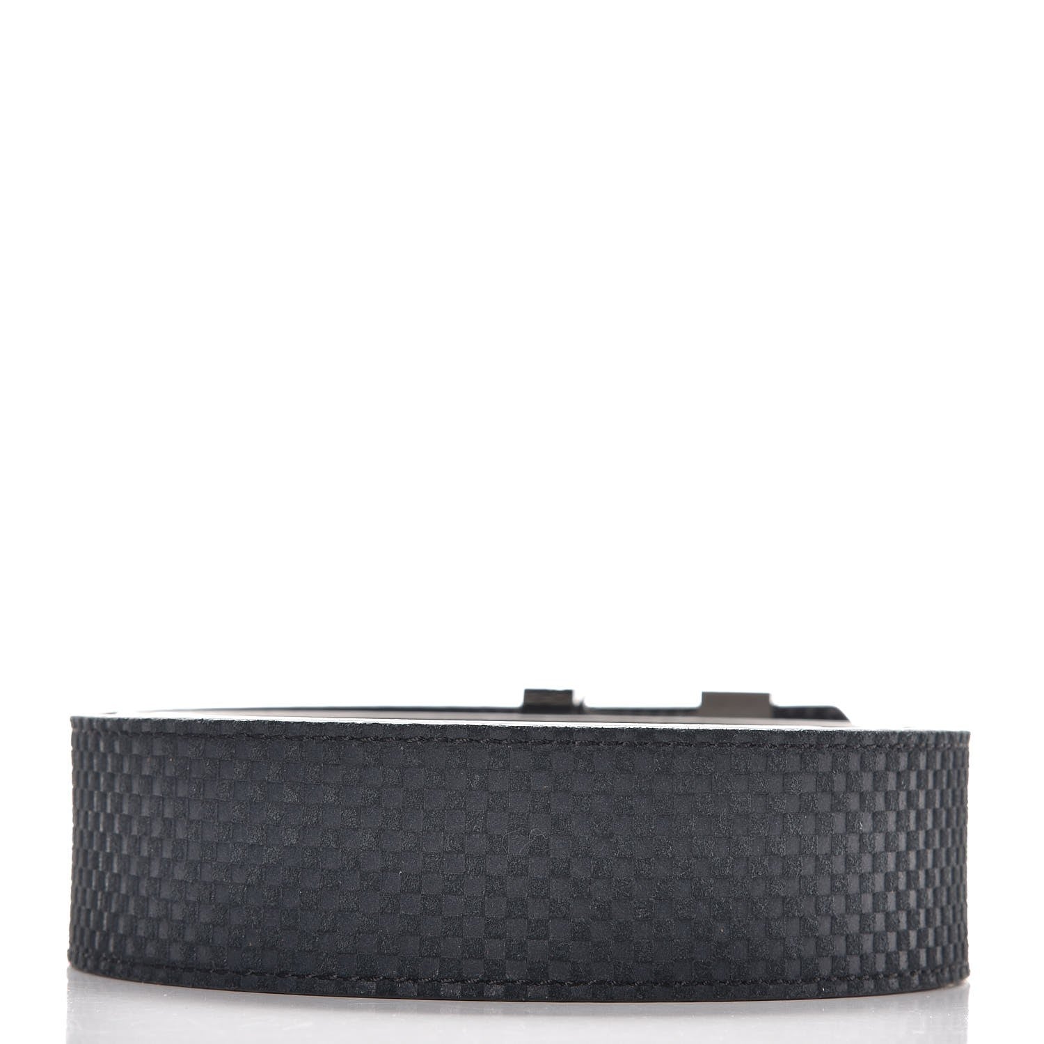 Louis Vuitton Suede Calfskin Mini Damier 40mm LV Initiales Belt 100 40 Carbone 3 of 8