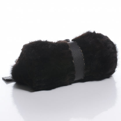 Fendi Mink Fur Calfskin Romano Selleria Shoulder Bag Brown 4 of 7