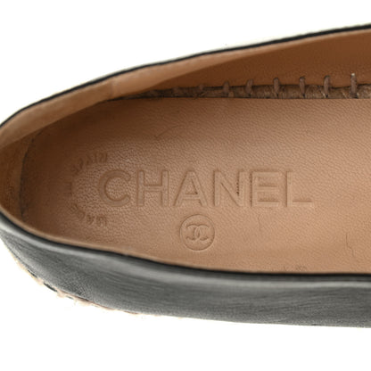 Chanel Lambskin CC Espadrilles 39 Black 6 of 7