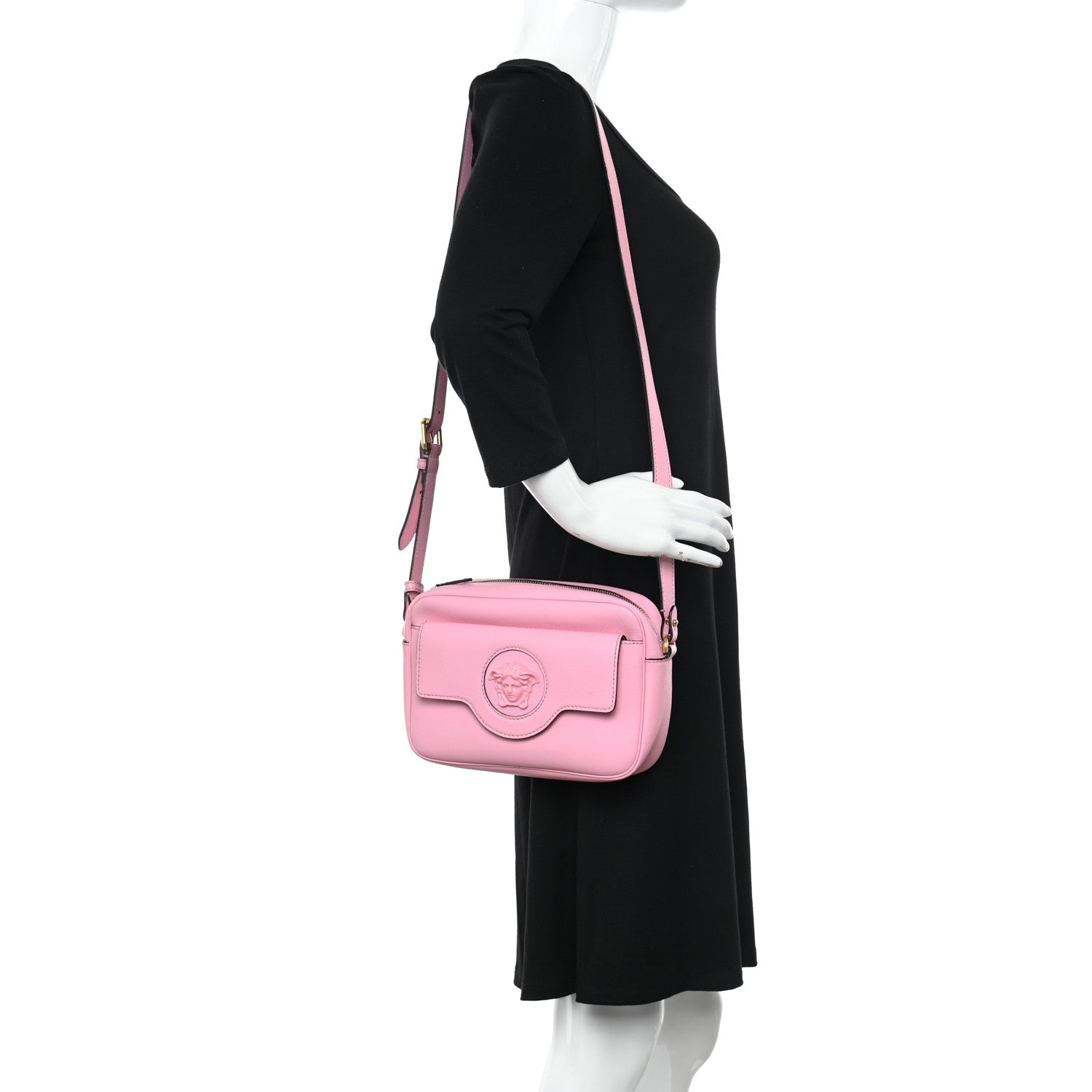 Versace Grained Calfskin Medusa Camera Bag Pink 2 of 20
