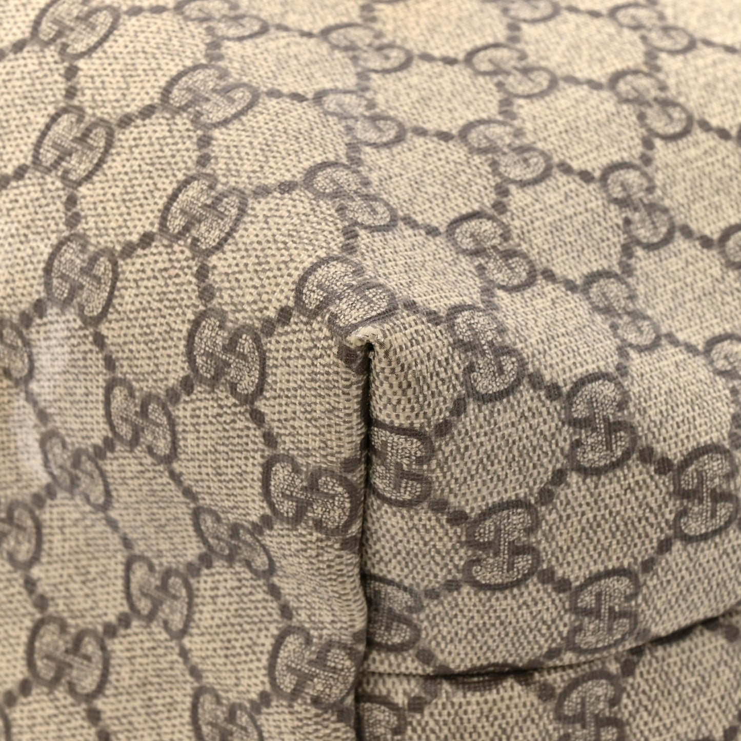 GG Supreme Monogram Large Zippered Shopping Tote Off White