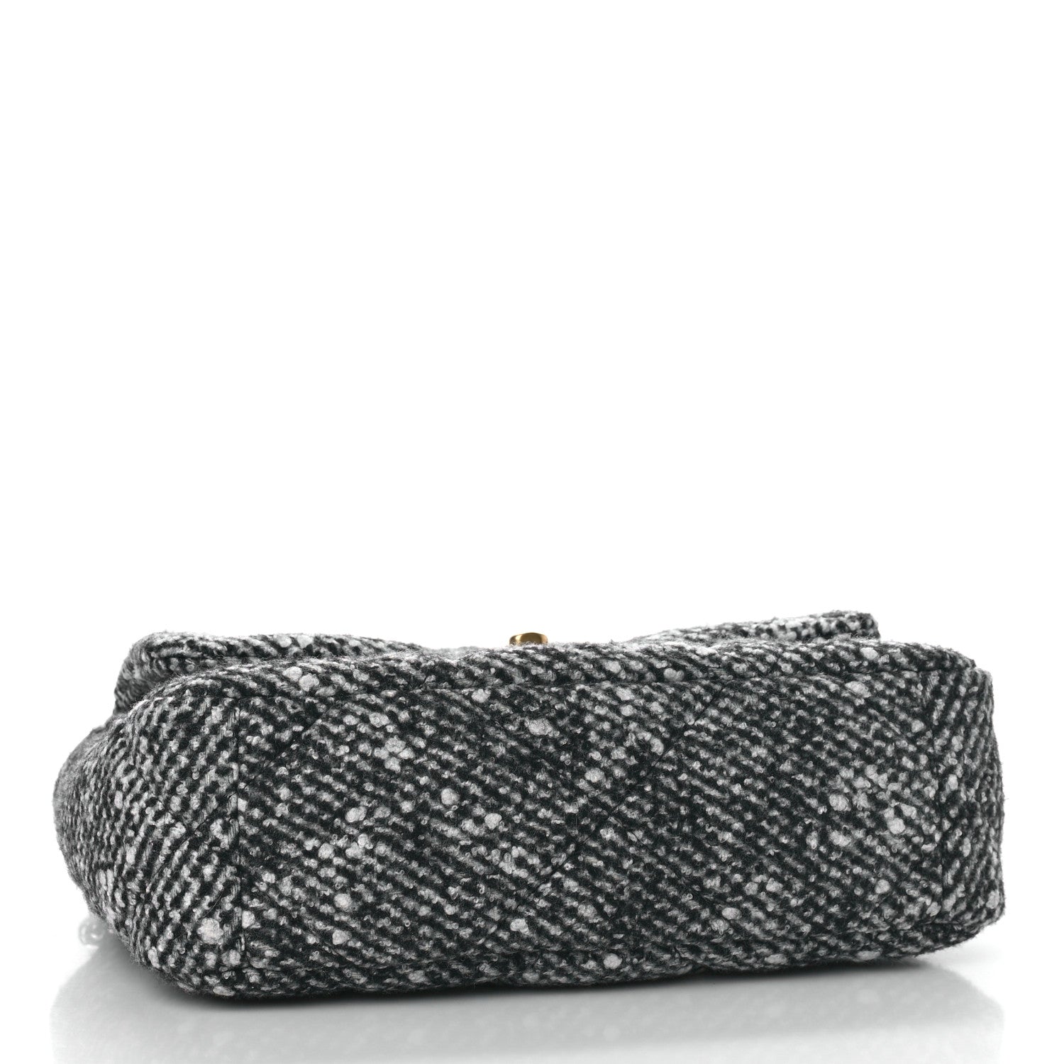 Chanel Tweed Quilted Medium Chanel 19 Flap Black White 4 of 9
