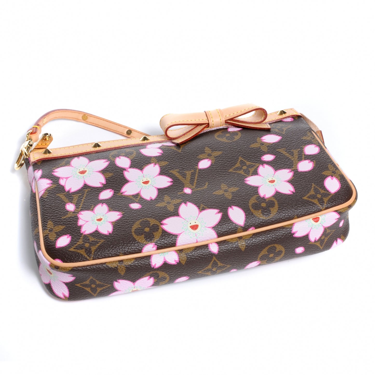 Monogram Cherry Blossom Pochette Accessories Brown