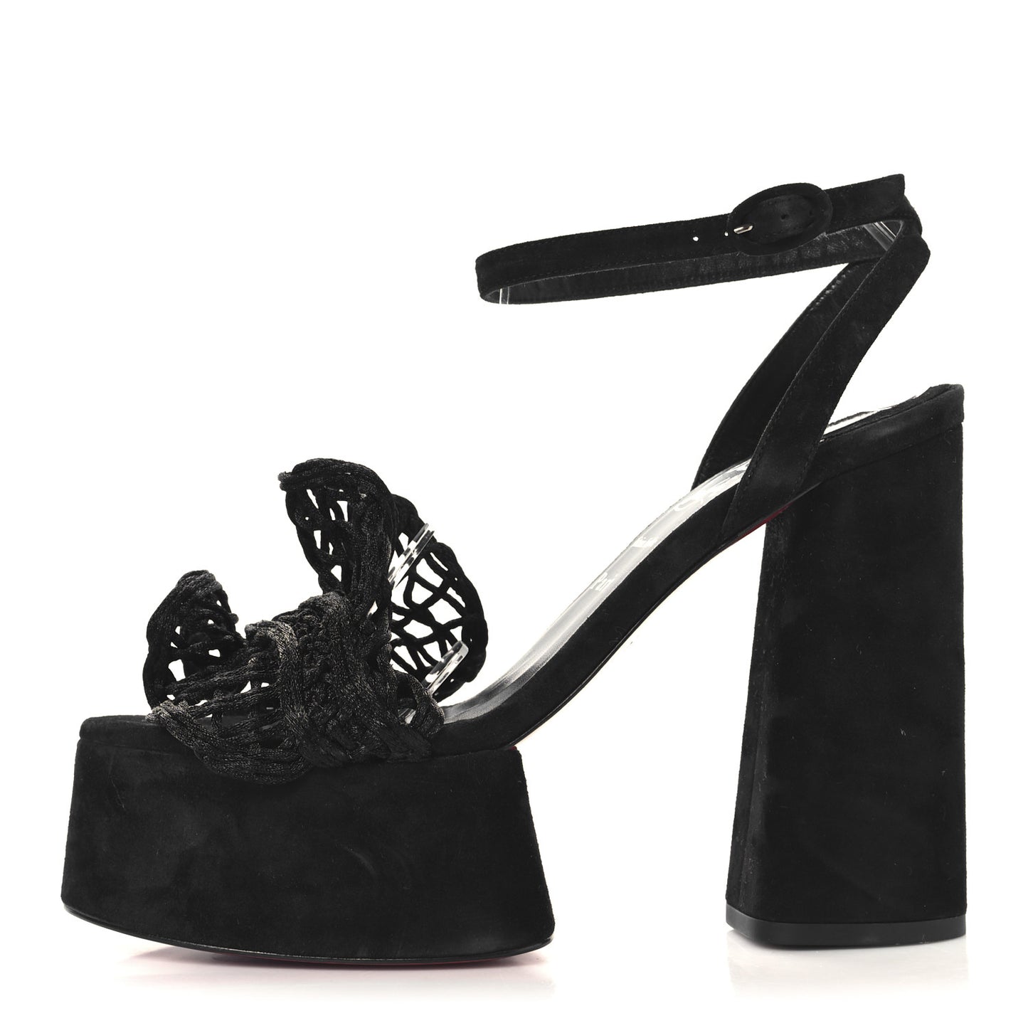 Velvet Kid Resille Deia Frou Alta Sandals 38 Black