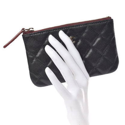 Chanel Caviar Quilted Small Cosmetic Case Black 2 of 8