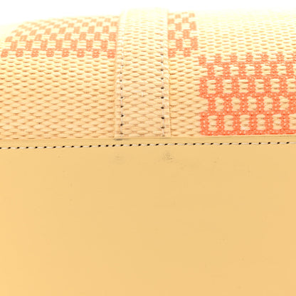 Louis Vuitton Raffia Damier Giant Keepall Bandouliere 50 Natural Orange 9 of 10