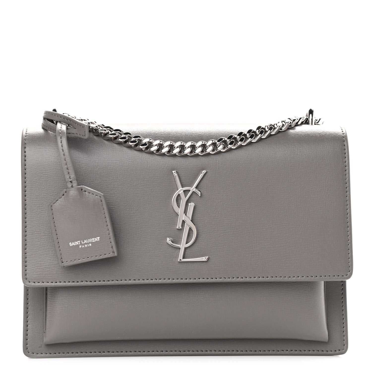 Saint Laurent Calfskin Medium Monogram Sunset Fog 1 of 10