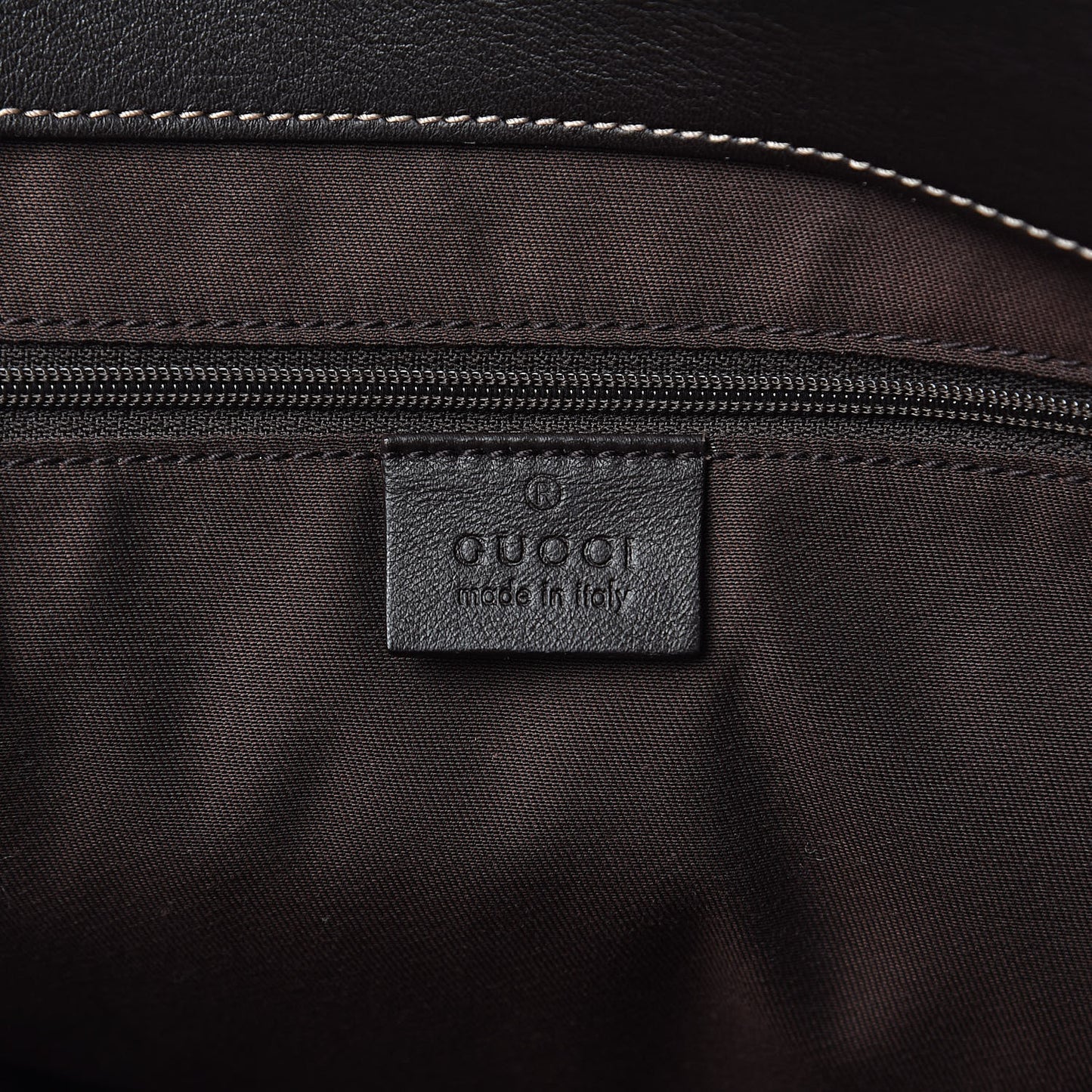 Monogram D Gold Tote Dark Brown