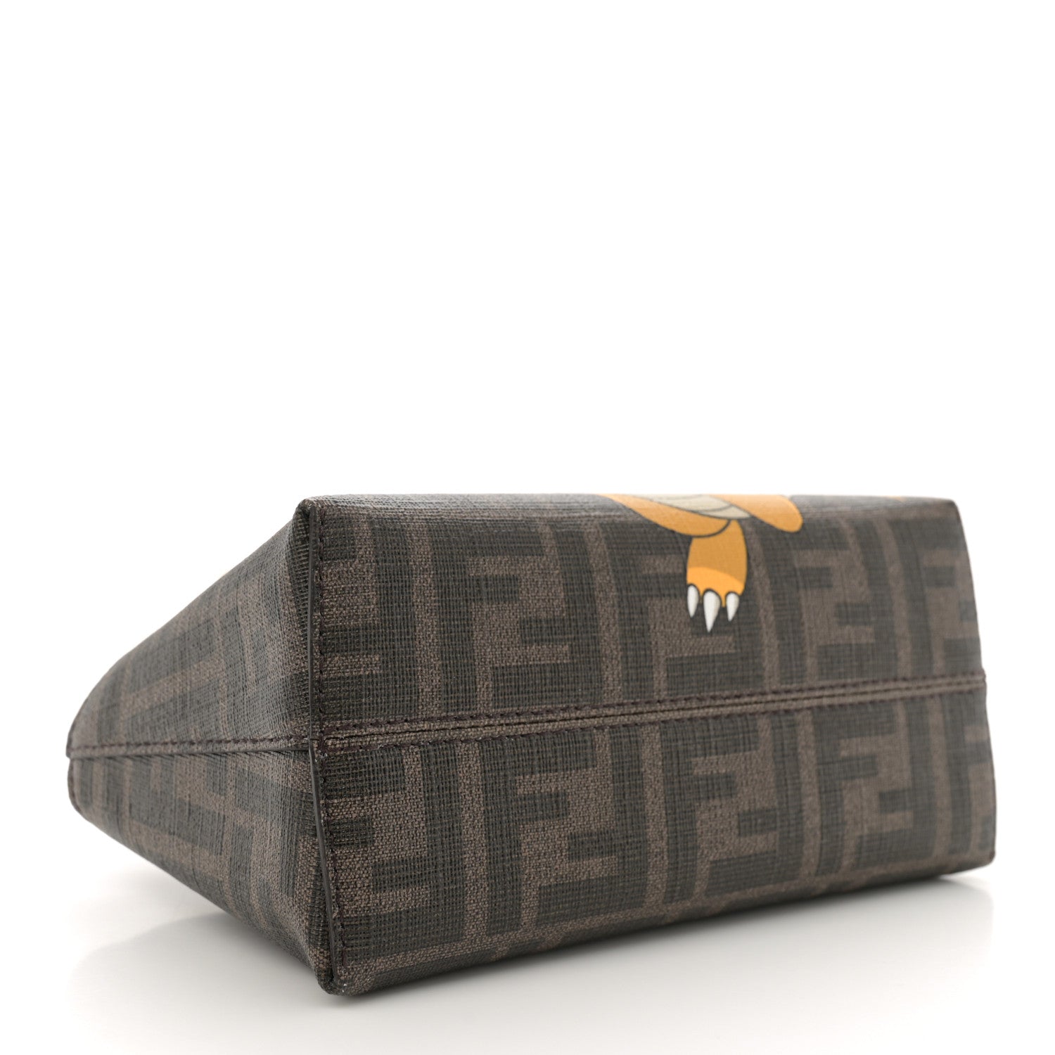 Fendi X FRGMT X POKEMON Glazed Fabric FF Pokemon Mini By The Way Top Handle Tobacco Moro Giallo Mimosa 4 of 10