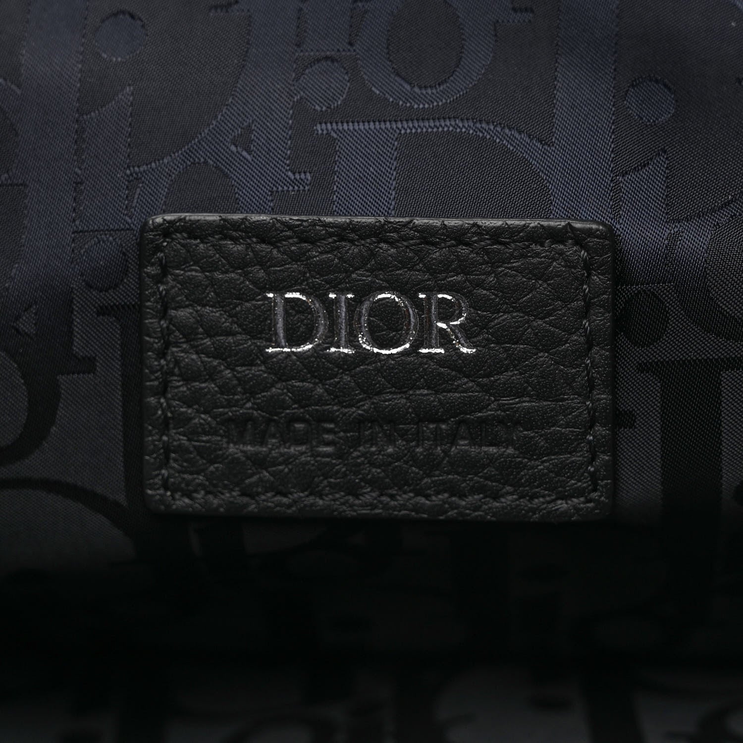 Christian Dior Grained Calfskin Saddle Soft Bag Black 6 of 8