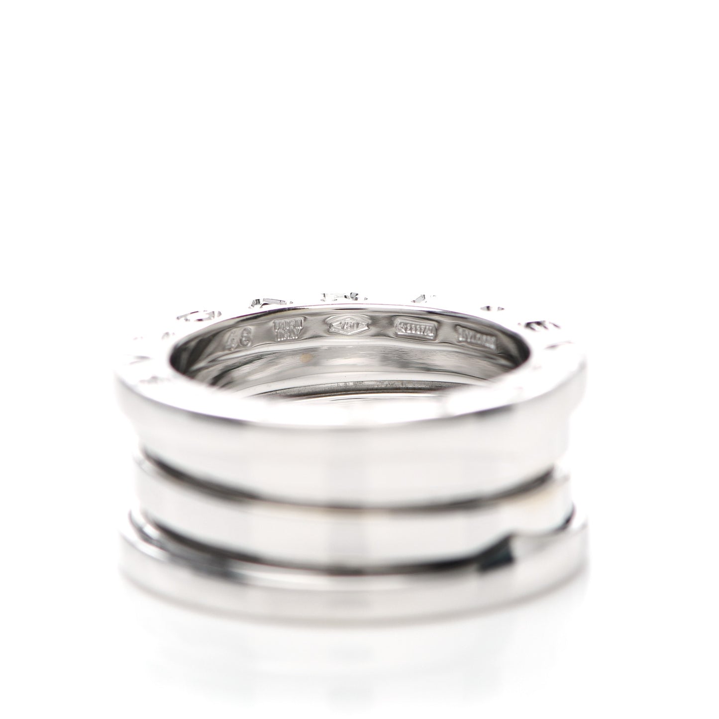 18K White Gold B.Zero1 Three-Band Ring 48 4.5