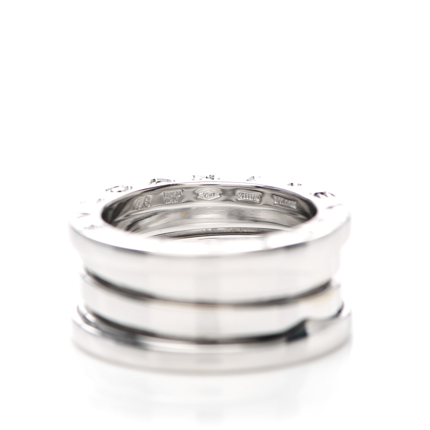 Bulgari 18K White Gold B.Zero1 Three-Band Ring 48 4.5 5 of 6
