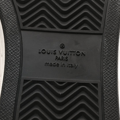 Louis Vuitton Calfskin Maxi Damier Mens Rivoli Sneakers 8.5 Black White 7 of 8