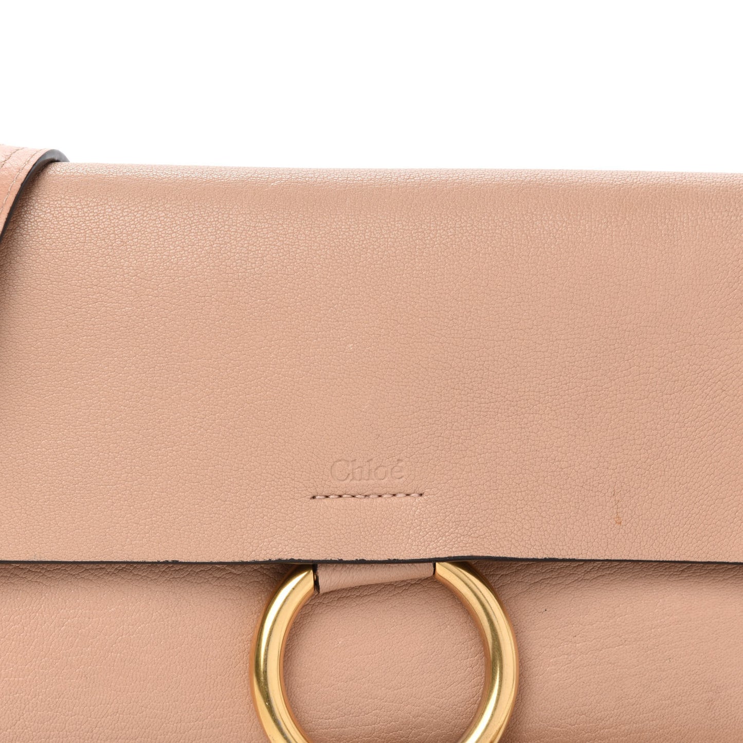 Goatskin Small Faye Shoulder Bag Biscotti Beige