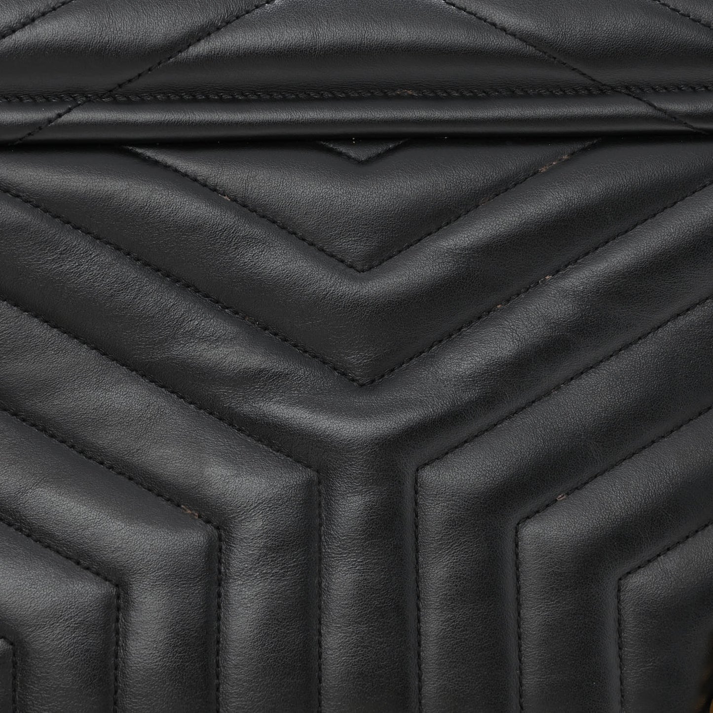 Calfskin Y Quilted Monogram Large Loulou Chain Satchel Black