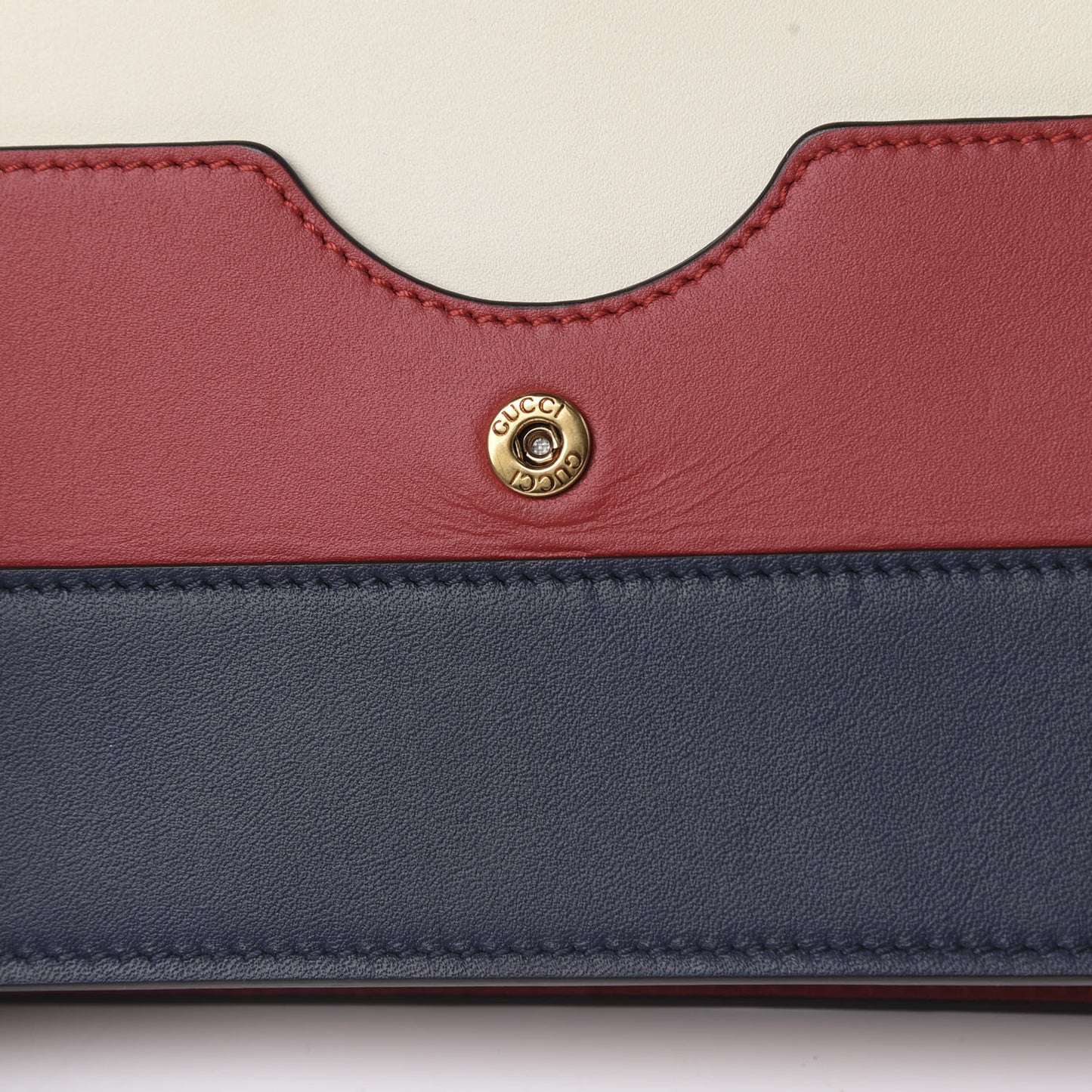 Calfskin Queen Margaret Chain Wallet Blue Agata Hibiscus Red Mystic White