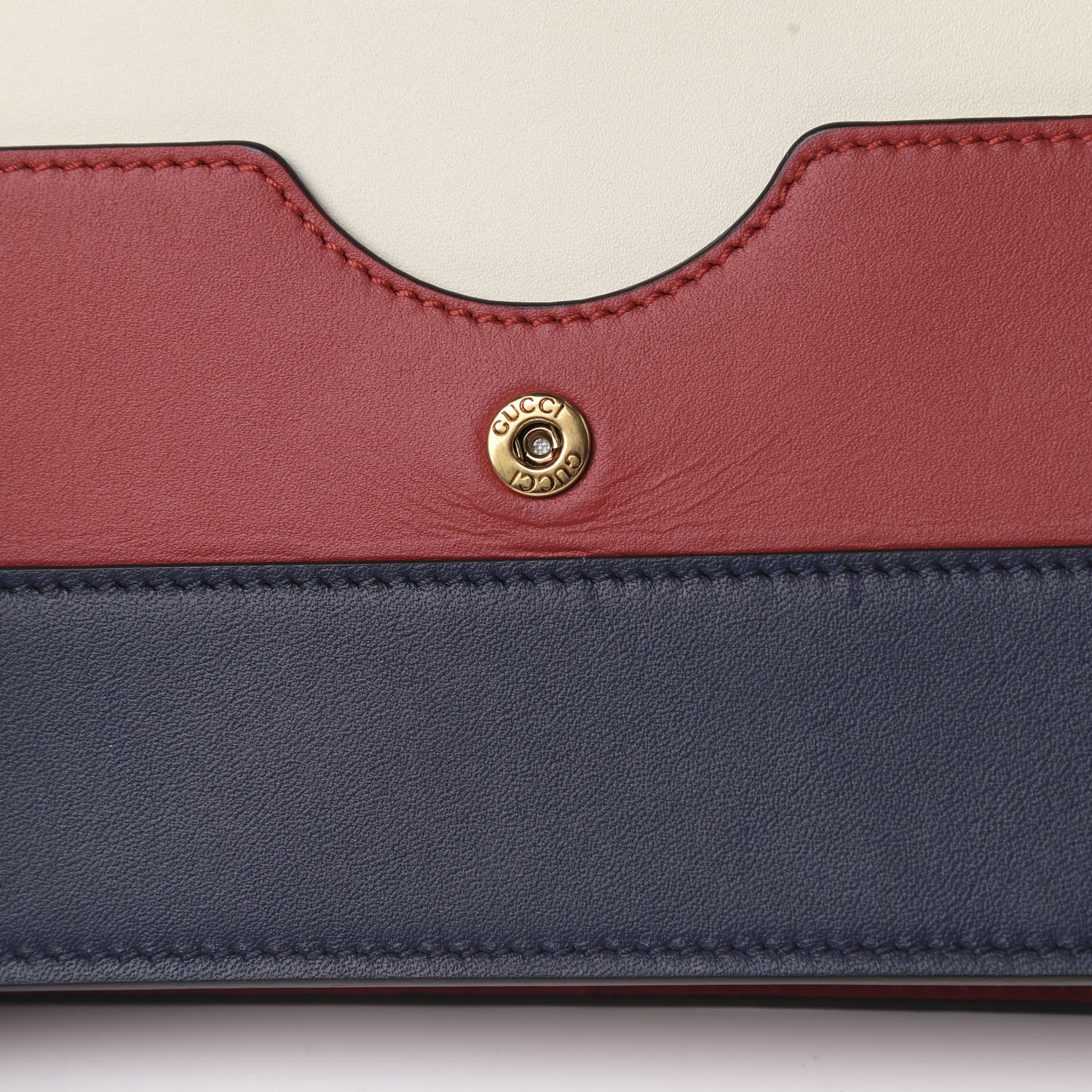 Gucci Calfskin Queen Margaret Chain Wallet Blue Agata Hibiscus Red Mystic White 10 of 10
