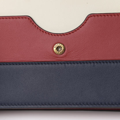 Gucci Calfskin Queen Margaret Chain Wallet Blue Agata Hibiscus Red Mystic White 10 of 10