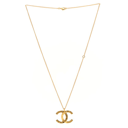 Chanel Metal CC Paris Button Necklace Gold 3 of 6