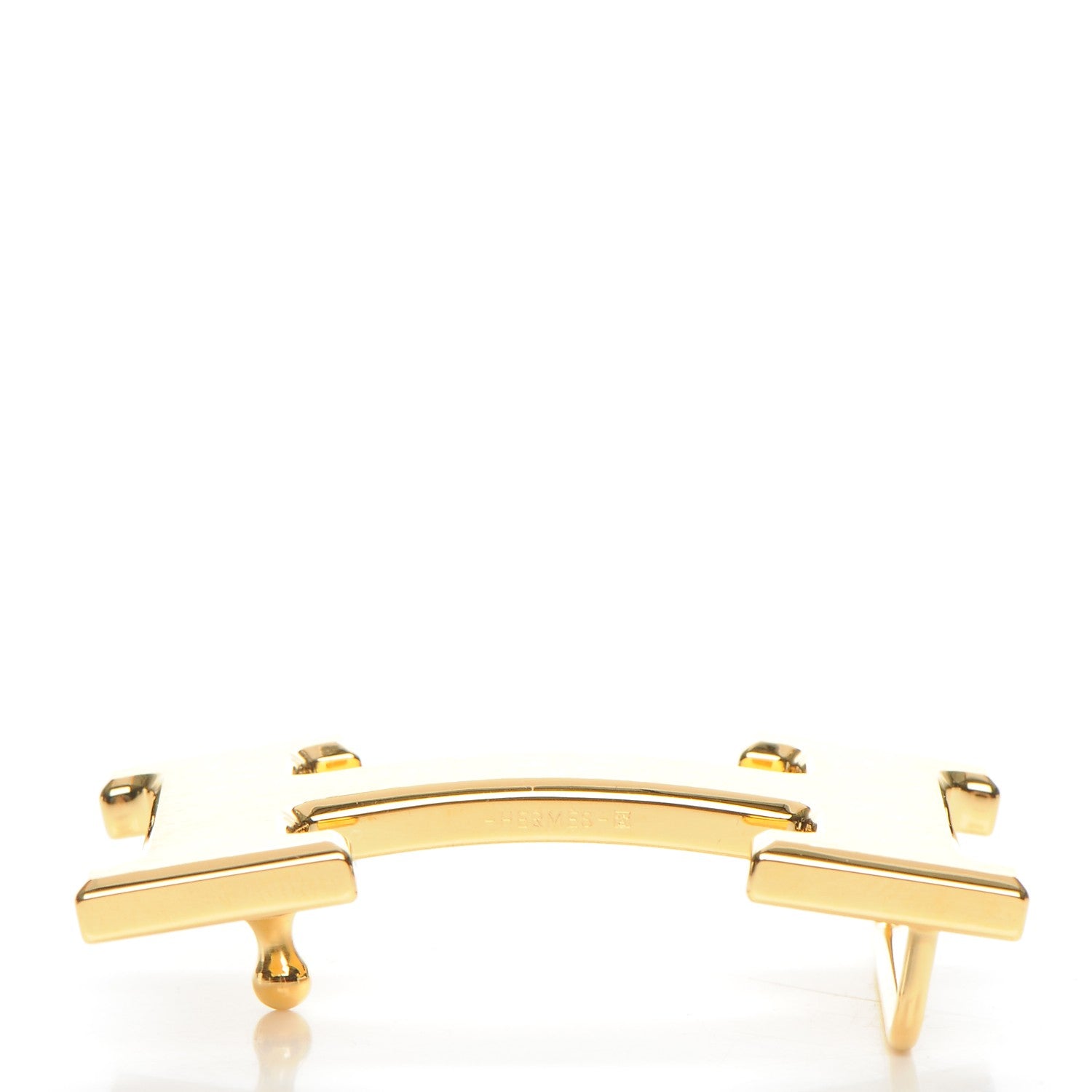 Hermes Brushed 32mm H Belt Buckle Gold 4 of 5