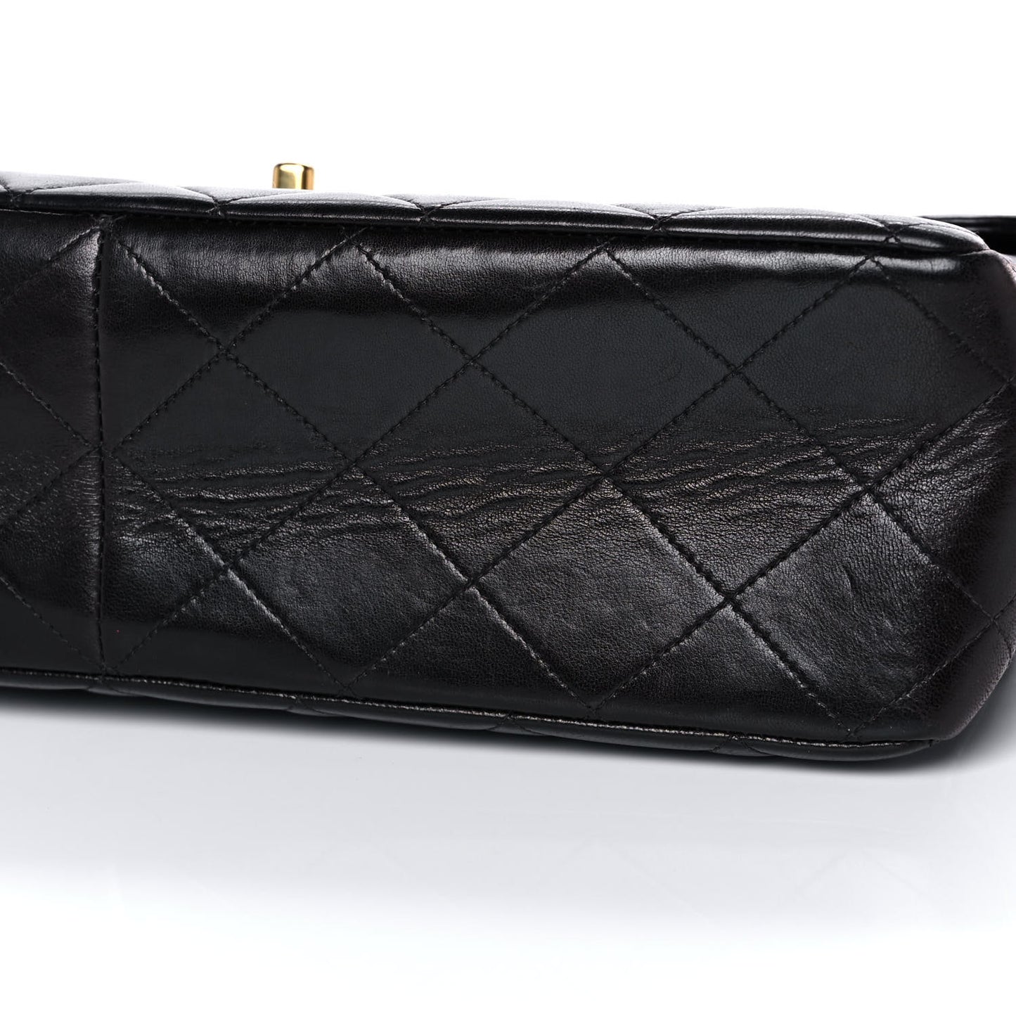 Lambskin Jumbo Single Flap Dark Brown