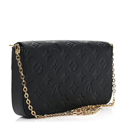 Louis Vuitton Empreinte Pochette Felicie Chain Wallet Black 5 of 8
