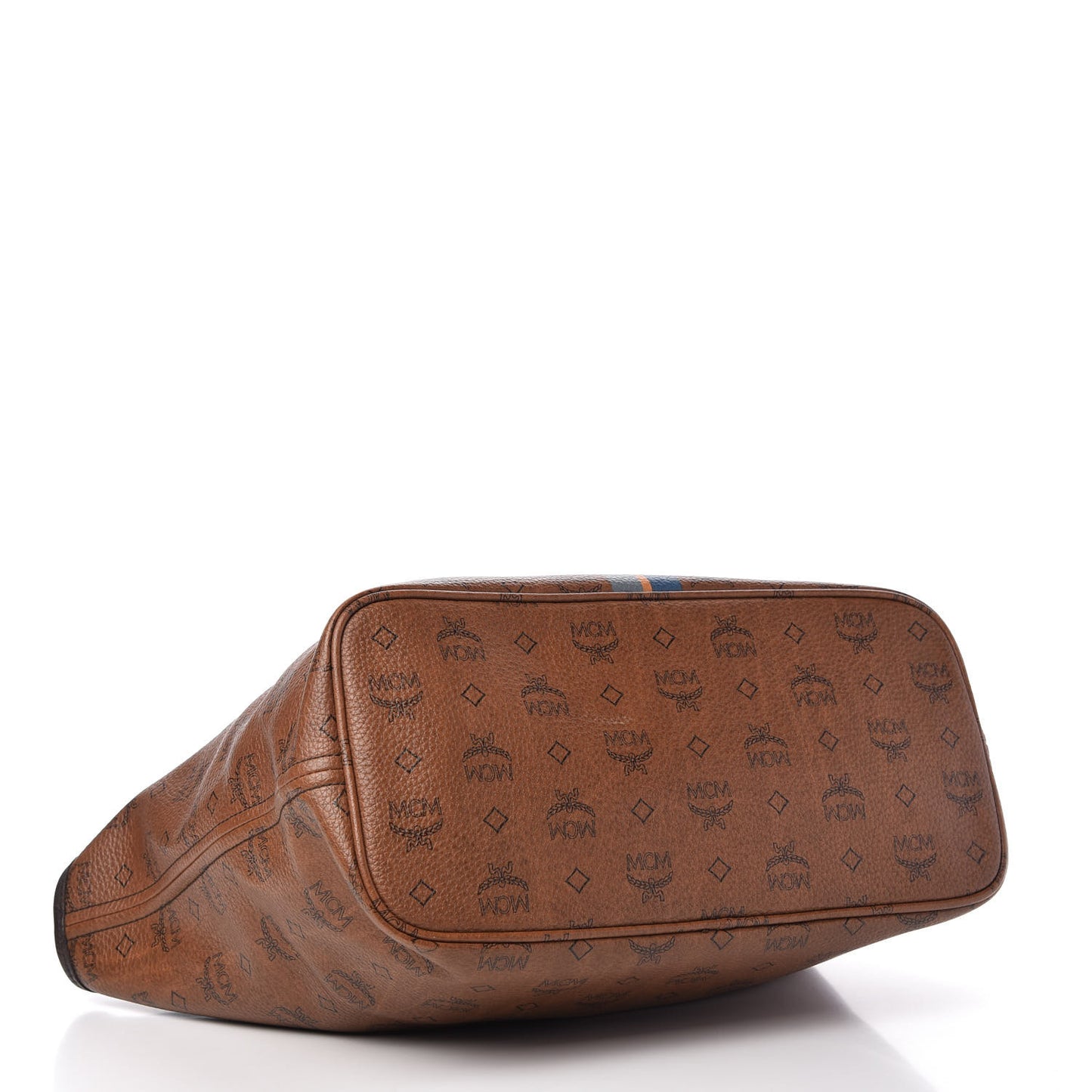 Visetos Dog Bone Striped Shopper Tote Brown
