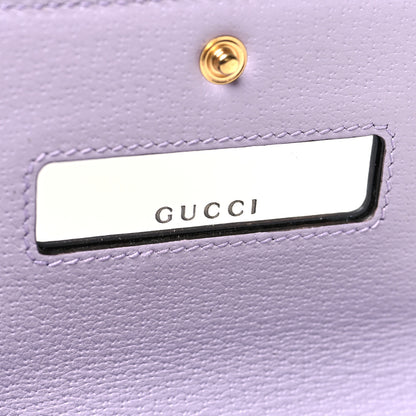 Gucci Monogram Jumbo GG Textured Dollar Calfskin Ophidia Continental Wallet On Chain Beige Lapis 6 of 11