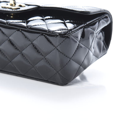 Chanel Patent Calfskin Quilted Mini Rectangular Flap Black 10 of 10