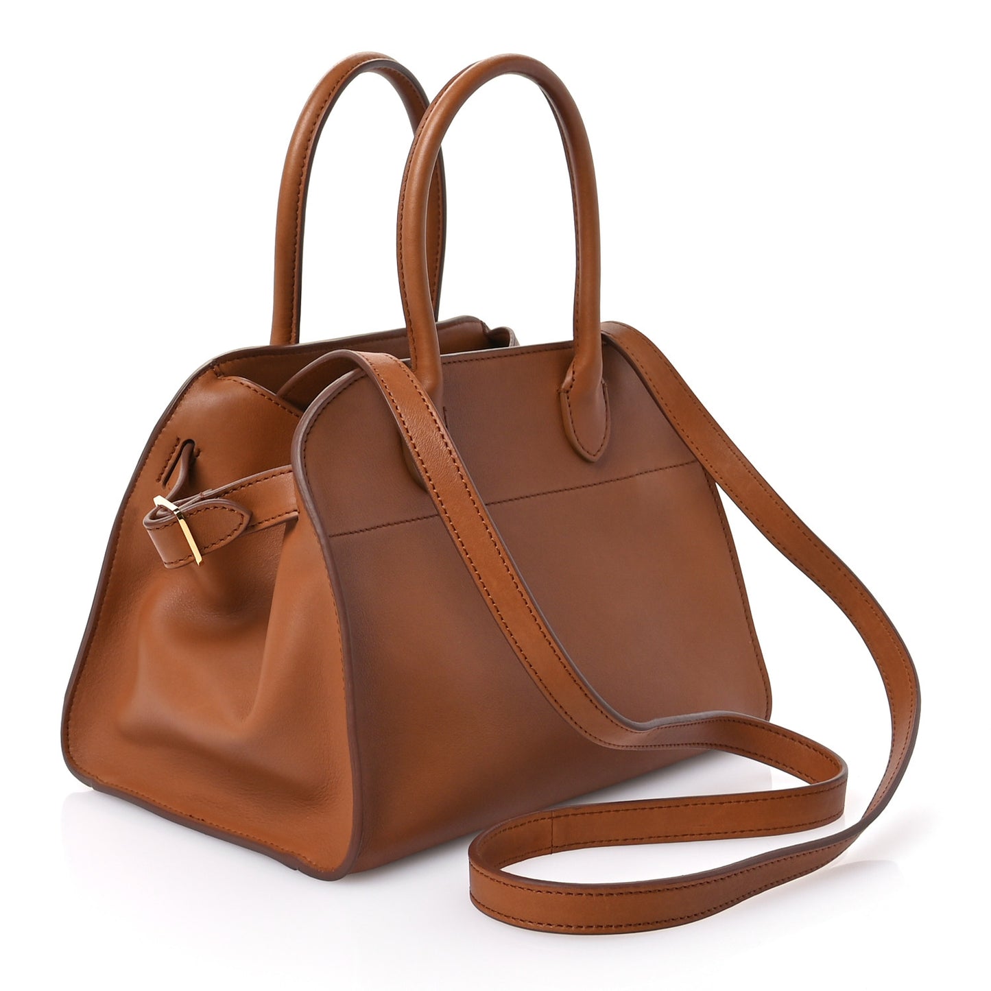 Polished Saddle Calfskin Soft Margaux 10 Bag Cuir