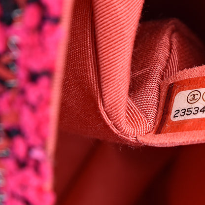 Chanel Tweed Patchwork Jumbo Single Flap Pink 7 of 12