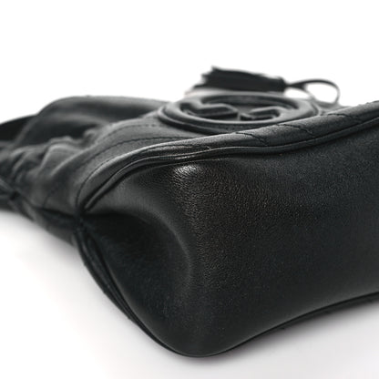 Gucci Sakai Be Green Calfskin Diagonal Stitched Mini Blondie Bucket Bag Black 7 of 8
