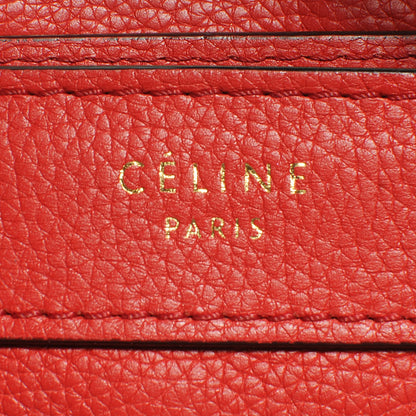 Celine Drummed Leather Nano Luggage Coquelicot 9 of 12