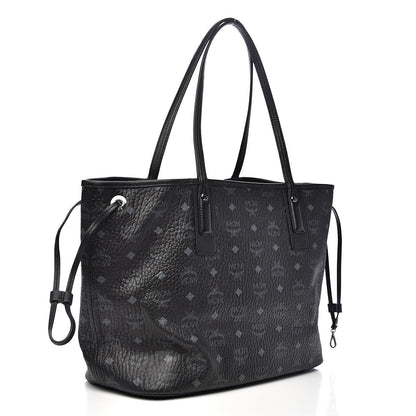 MCM Visetos Medium Liz Reversible Shopper Tote Black 5 of 15