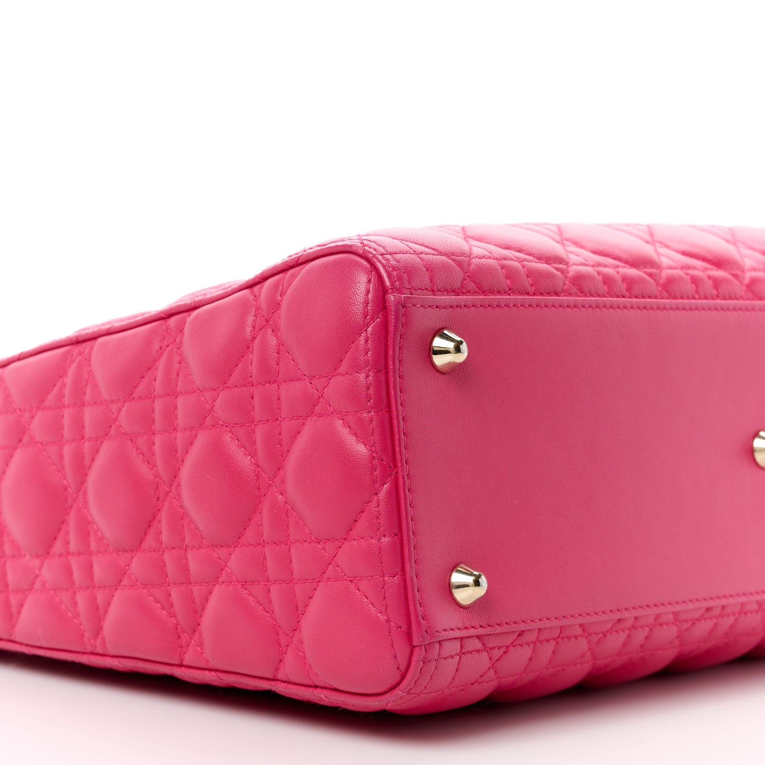 Christian Dior Lambskin Cannage Large Lady Dior Pink 10 of 13