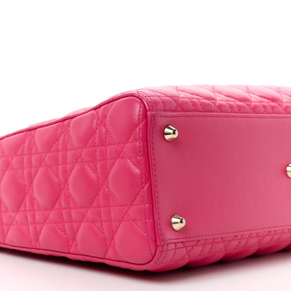 Christian Dior Lambskin Cannage Large Lady Dior Pink 10 of 13