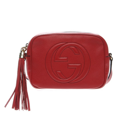 Gucci Pebbled Calfskin Small Soho Disco Bag Vibrant Red 1 of 8