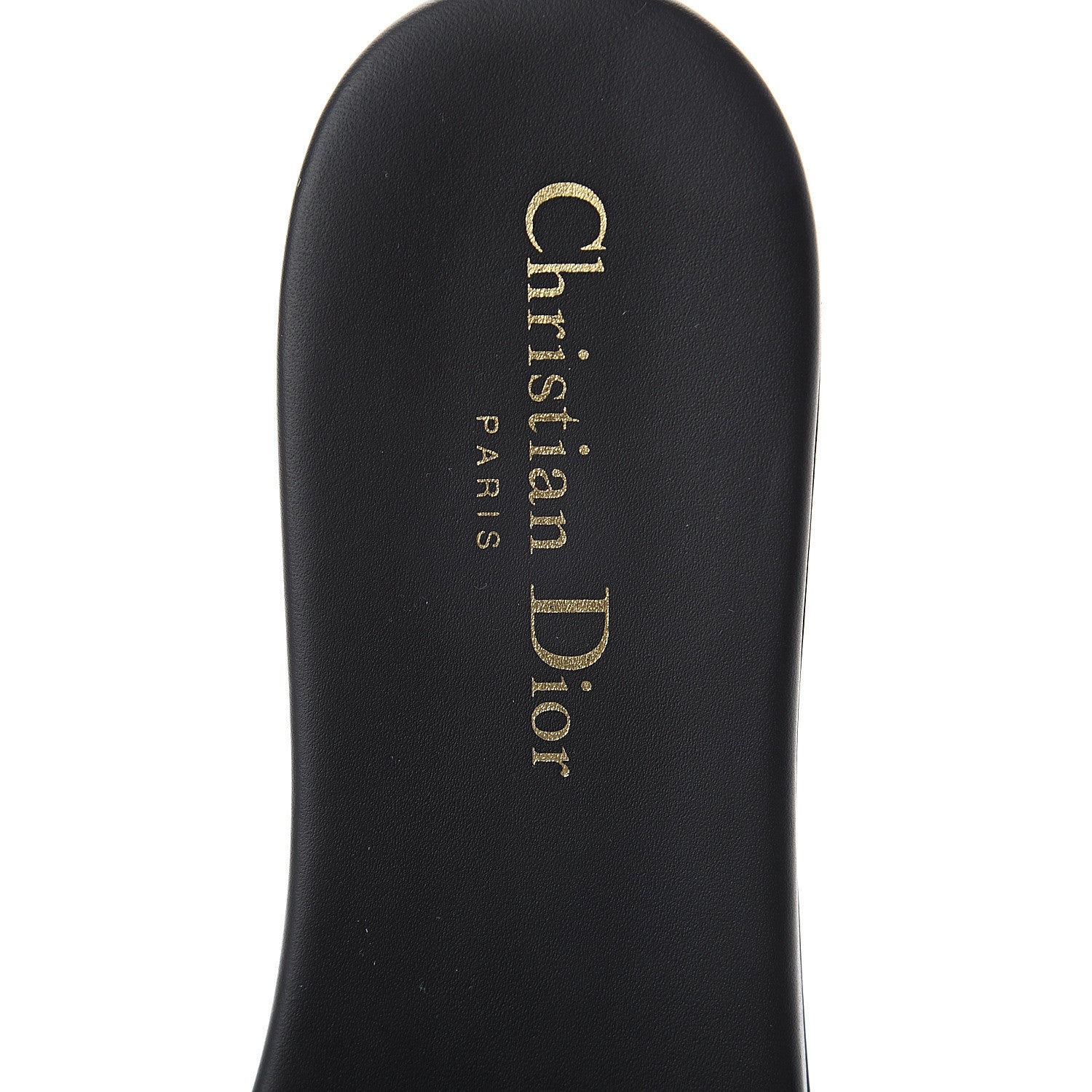 Christian Dior Calfskin 30 Montaigne Flat Slide Sandals 39.5 Black 6 of 7